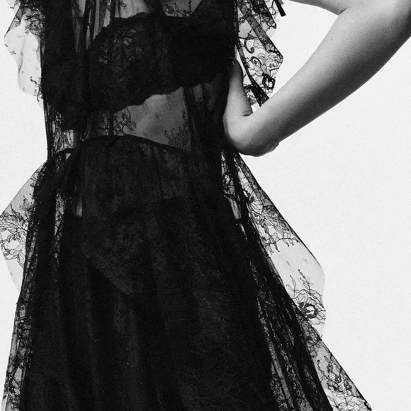 ZARA STUDIO LIMITED EDITION LACE MIDI DRESS - Picture 10 of 16